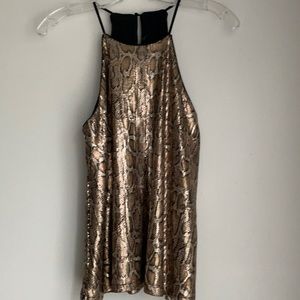 Zara sequin animal print tank
